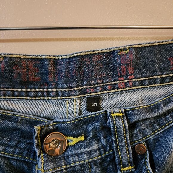 Blend Denim Mens Tornado Button Fly Straight Jeans Size 31 x 30 Short Low Rise - Picture 11 of 14
